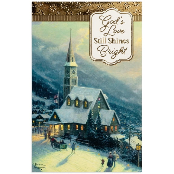 DaySpring Thomas Kinkade God's Love Still Shines Bright Christmas Boxed Cards, 50 Count