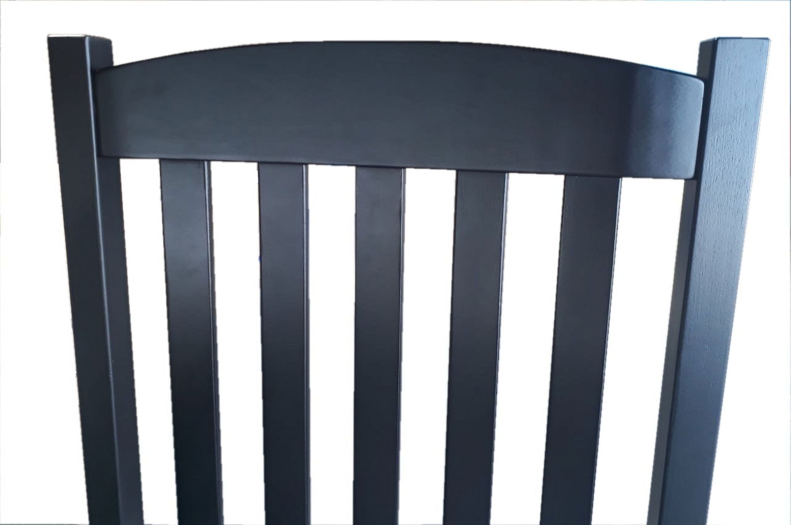 Mainstays Outdoor Wood Porch Rocking Chair, Black Color, Weather Resistant Finish