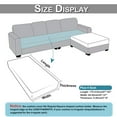 thumbnail image 4 of Lapalife Velvet Stretch Couch Cushion Cover for L Shape Sectional Sofa, Extra Large Plush Cushion Slipcover Sofa Furniture Protector, Light Gray, 4 of 8