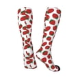 thumbnail image 4 of Daiia Sports Socks Hand Drawn Strawberry Printed Novelty Crew Socks for Men Women Knee High Socks Cotton Socks Soft & Breathable Support Unisex Socks, 4 of 9