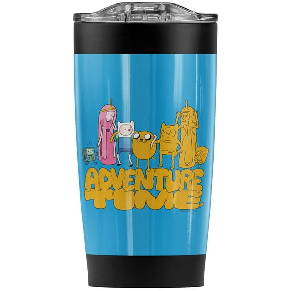 Adventure Time/Jake'S Friends Stainless Steel Tumbler 20 oz Coffee Travel Mug/Cup, Vacuum Insulated & Double Wall with Leakproof Sliding Lid | Great for Hot Drinks and Cold Beverages