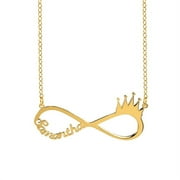 Crown Infinity Name Necklace
