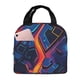 thumbnail image 1 of Easygdp Neon City Map Bolsa Térmica Premium - Tela Oxford Impermeable, Gran Capacidad, Bolsillo Frontal, Unisex para Trabajo, Escuela, Actividades al Aire Libre y Picnics, 1 of 8