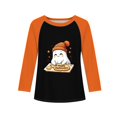 thumbnail image 5 of Grblisyd Halloween Girls Raglan Long Sleeve T Shirts Kids Fall Tops Crewneck Ghost Print Tees 10-12Y, 5 of 6