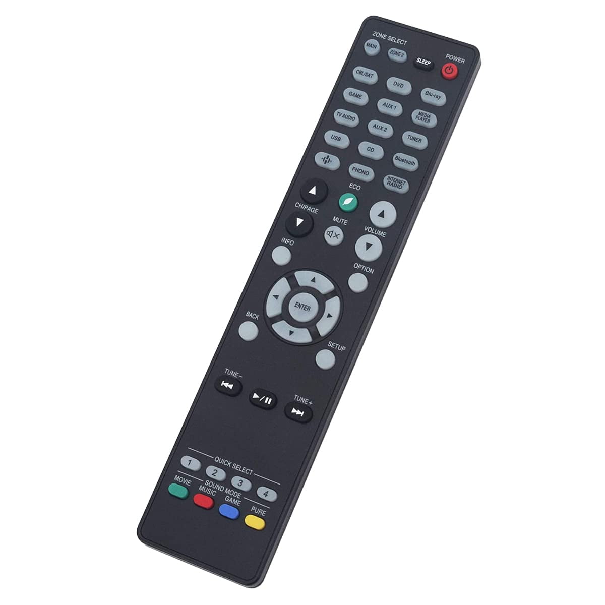 Replacement Remote for Denon AV Receiver | Compatible with AVR-S760H, AVR-X3800H, AVR-X4800H, RC-1239, RC-1228 & More Models