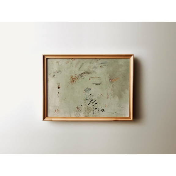 Sage Green Abstract Art Poster Modern Cottagecore Wall Decor Poster Decor, Unframed Poster Size 8x12