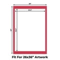 thumbnail image 2 of Deep Red Picture Frame Mat for 28x40 Frames - Fits 26x36 Photos - 1 Mat, 2 of 7