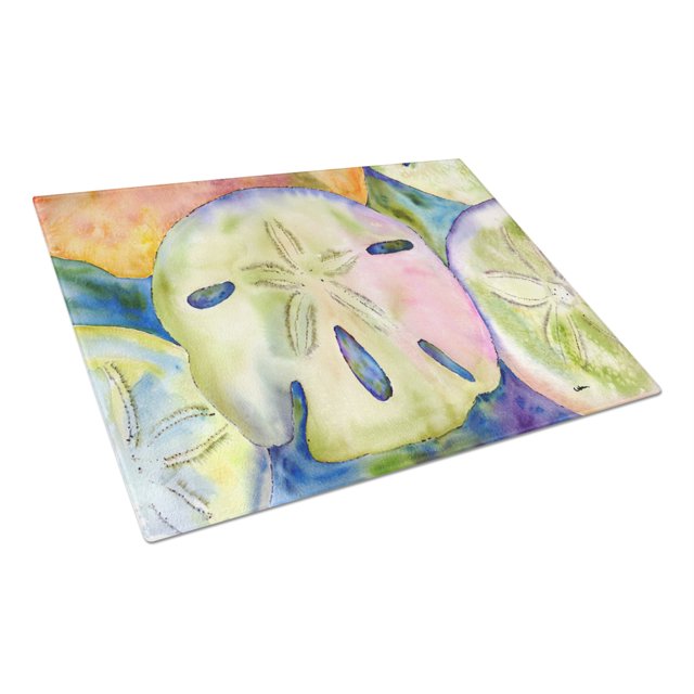 "Tabla de cortar de vidrio Sand Dollar de Caroline's Treasures, grande, multicolor" Caroline's Treasures 8545LCB
