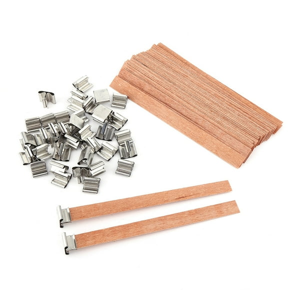 Wooden Wick Candle Making Kit - 40Pcs, Handmade DIY Craft