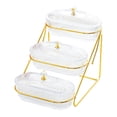 thumbnail image 5 of TISHITA Serving Platters Dried Fruit Plates 3 Tier Portable with Lid Bowls Appetizer Tray Candy Nut Dishes for Fruits Cookies clear, 5 of 8