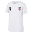 thumbnail image 2 of Youth Tyler Adams White USMNT Name & Number T-Shirt, 2 of 3