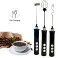 thumbnail image 4 of Espumador De Leche De Mano Con 3 Cabezales, Batidor De Café Mezclador De Espuma Con Usb Recargable De 3 Velocidades, Mini Espumador De Mano Eléctrico Para Latte, Capuchino, Caliente, 4 of 5
