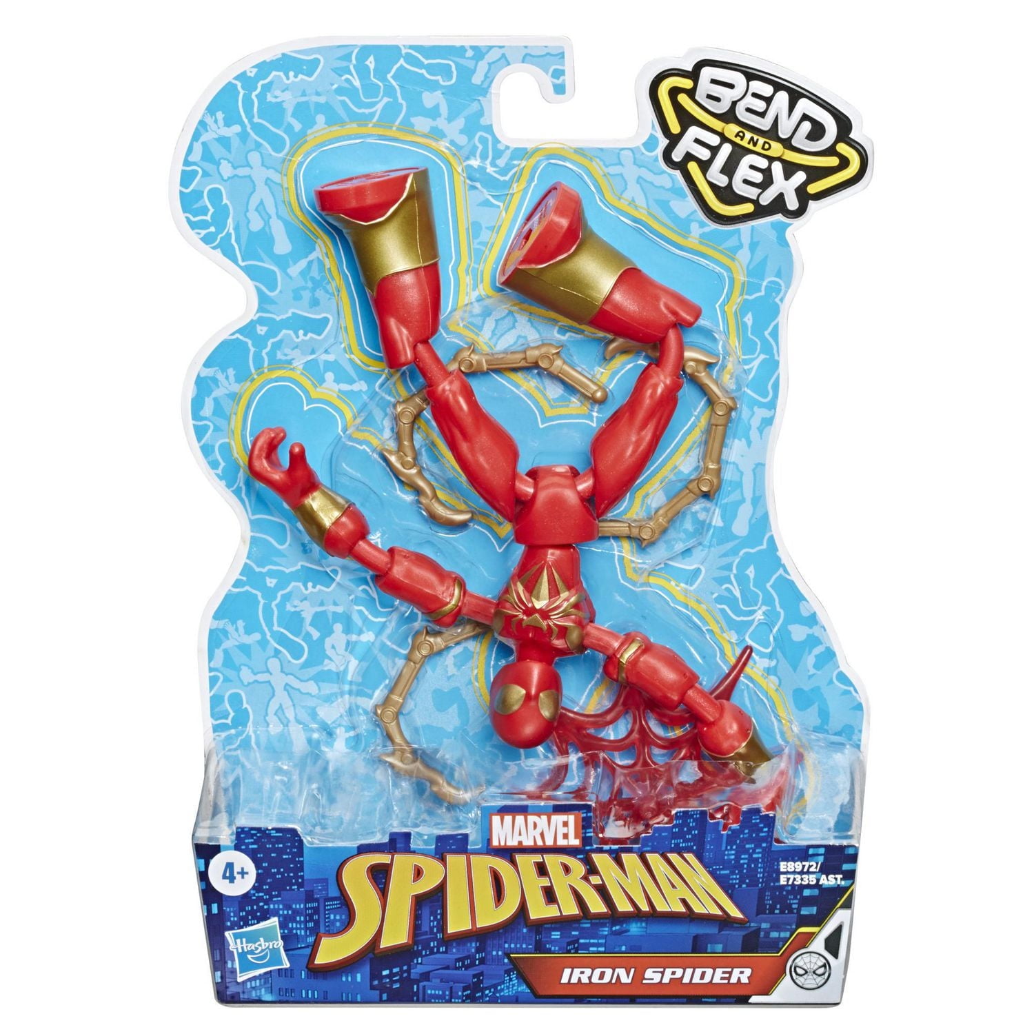 Marvel Spider-Man Bend and Flex, figurines articulées Iron Spider