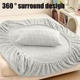 thumbnail image 6 of Dvumao Bedding, 78.74x59.06in Fall/Winter Milk-Wool Figured Fitted Sheet Thickened Mattress Protector For Mattresses FullCoverage Thermal Bed Cover, Man Gifts, 6 of 6