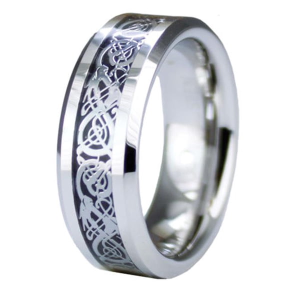 Superior Bague Cobalt avec Incrustation de Dragon - Taille 8