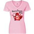 thumbnail image 3 of Inktastic Happy Canada Day Cute Red Beaver with Canadian Flag Women's V-Neck T-Shirt, 3 of 5