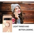 thumbnail image 6 of Compatible with Google Pixel 7 Pro Case Ring Holder Magnet Green, Google Pixel 7 Pro Phone Case Silicone Shockproof Plate Luxury Slim Cover (Pink), 6 of 14