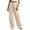 Beige #2, variant on Palazzo Pants for Women Wide Leg Baggy Warm Corduroy Sweatpants with Pockets Casual Drawstring High Waist Workout Trousers Green L
