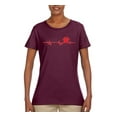 thumbnail image 3 of Dog Heartbeat | Paw Print EKG Lifeline | Veterinarian Vet Tech Dog Lover Womens T-Shirt, Maroon, Small, 3 of 5