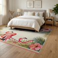 thumbnail image 3 of ODIKA 6'x9' Washable Area Rug Non-Slip, Easy Care, Leaves Boho Symmetrical Botanical Frond Border Jungle Motif Exotic for Family Room, Living Room, Master Bedroom, 3 of 7