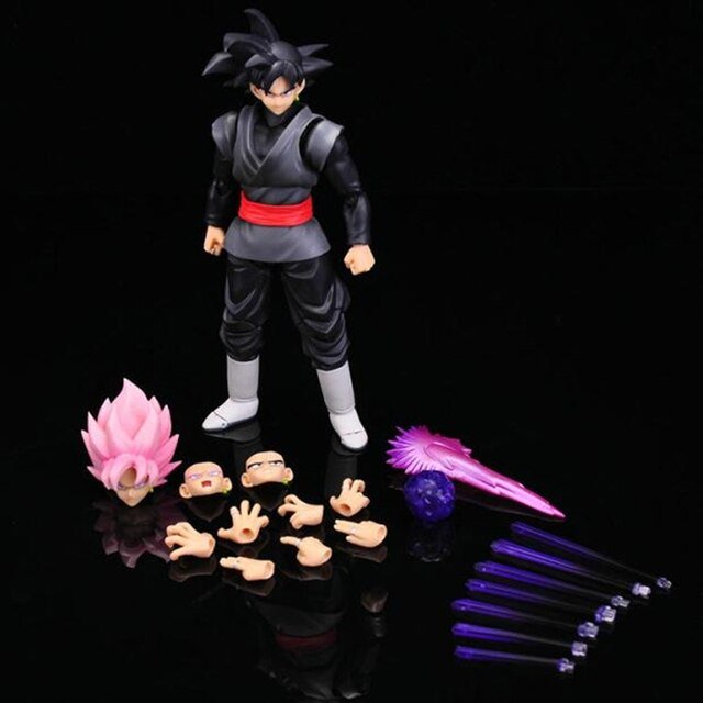 Figura de acción de Dragon Ball Zamasu Goku Black SHF Super Saiyan, modelo de PVC, decoración, estatuas, juguete de Navidad, regalo de Marvel