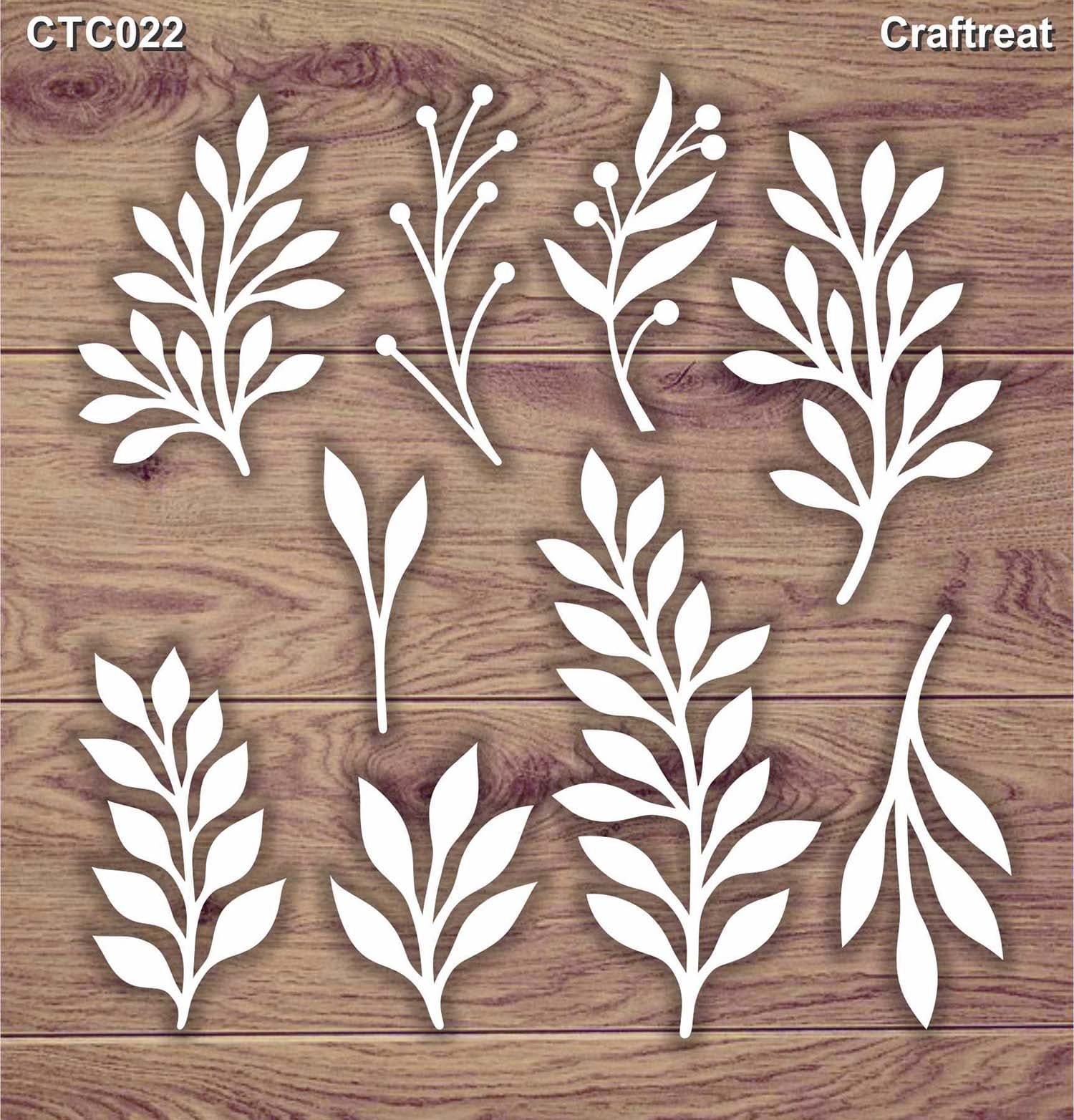 CrafTreat Foliage Plant Laser Cut Chipboard for Crafting 5.5x6 Inches