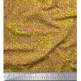 thumbnail image 1 of Soimoi Green polyester Crepe Fabric Leopard & Wild Animal Skin Print Sewing Fabric BTY 52 Inch Wide, 1 of 3