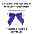 thumbnail image 4 of Pre-Tied Royal Blue Organza Bows - 4 1/2" Wide, Set of 12, Craft Ribbon Bow, Satin Edge, Easter, Memorial Day, 4th of July, Wedding, Gift Basket, Birthday, Christmas, 4 of 4
