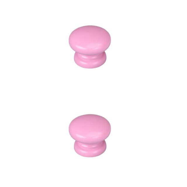 Inteprter Perilla de puerta de armario, accesorio para muebles del hogar, cajón de cierre, tirador de Color sólido, tiradores de puertas, Rosa roja 2piezas