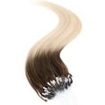 thumbnail image 2 of SEGO Micro Loop Thick Real Remy Human Hair Extensions Invisible Band Micro Ring Beads Hair 100 Strands Black Hair Extensions, 2 of 6