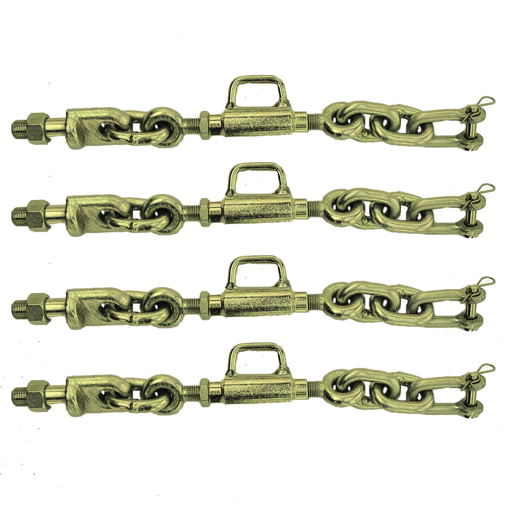 4 Universal 3 Point Hitch Chain Stabilizers Turnbuckle Sway Check