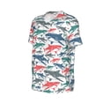 thumbnail image 6 of Fotbe Colorful Shark Baseball Jersey Shirt for Men and Women, Casual Short Sleeves Button Down T-Shirt-3X-Large, 6 of 9