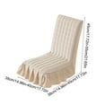 thumbnail image 3 of Quilted Dining Chair Cushion Cover with Ties - Full Coverage Thickened Stool Slipcover Set, Polyester Soft Seat Pad for Office & Home Decor,Beige, 3 of 6