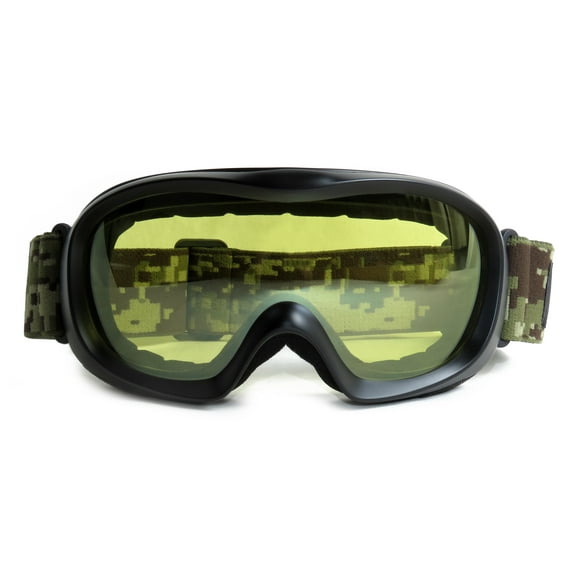 WindRider ATV Sports Off-Road Black Goggle with Camo Strap
