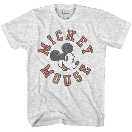 Mickey Mouse Athletic Vintage Classic Disneyland World Men’s Adult Graphic Distressed T-Shirt