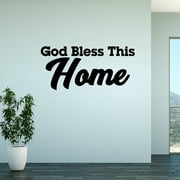 Quote Designs God Bless This Home Religious Wall Decal Sticker