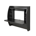 thumbnail image 2 of Prepac Floating Desk - Versatile Wall Mounted Desk for Small Spaces, Efficient Computer Desk with Storage, Black Wall Desks, Perfect for Modern Homes, 2 of 9