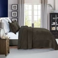 thumbnail image 4 of 3 Pcs Luxury Velvet Oversized Embroidery Quilted Quilt Set  Soft and Plush Bedding Set  Includes Quilt and Shams All-Season Comforter, 4 of 9