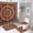 style-434, variant on Cute Cartoon Elephant Pattern 4 Piece Bathroom Rug Set with Shower Curtain Bathroom Shower Curtain Set with Rugs Elephant Gifts Durable And Waterproof for Bathroom Decor Set
