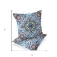 thumbnail image 5 of Set of Two 16" X 16" Blue and Pink Blown Seam Floral Indoor Outdoor Throw Pillow, 5 of 5