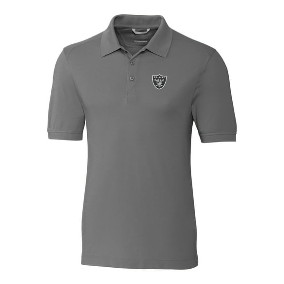 Men's Cutter & Buck Gray Las Vegas Raiders Big & Tall Advantage Polo