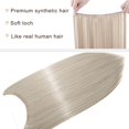 thumbnail image 3 of MY-LADY 20 Inch Invisible Wire Hair Extensions Synthetic Hair Extensions Secret Fish Line Headband Long Straight Hairpieces for Women, 3 of 8