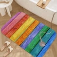 thumbnail image 3 of 1pc Colorful Wooden Planks Absorbent Non-Slip Bathroom Thickened Flannel Rug Decor,Soft,Quick Drying,Suitable For Indoor/outdoor Use,Bathrooms,Bedrooms,Kitchens,Terrace,Laundry Rooms,16"x24", 3 of 9