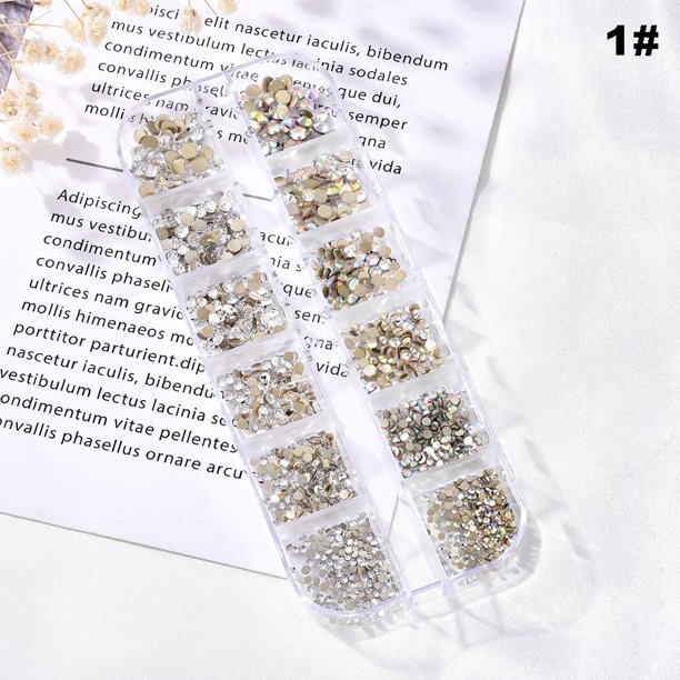 Nuevos diamantes de imitación para uñas de varios tamaños 3D Crystal AB Clear DIY Nail Art Decoraciones Silver Rivet Rhinestone Akcesoria Do Paznokci Tan Jianjun unisex