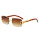 thumbnail image 4 of Gafas de sol de moda sin marco para hombre, gafas de sol con vetas de madera de leopardo personalizadas, gafas de sol cuadradas con patas, moda para mujer, 4 of 5