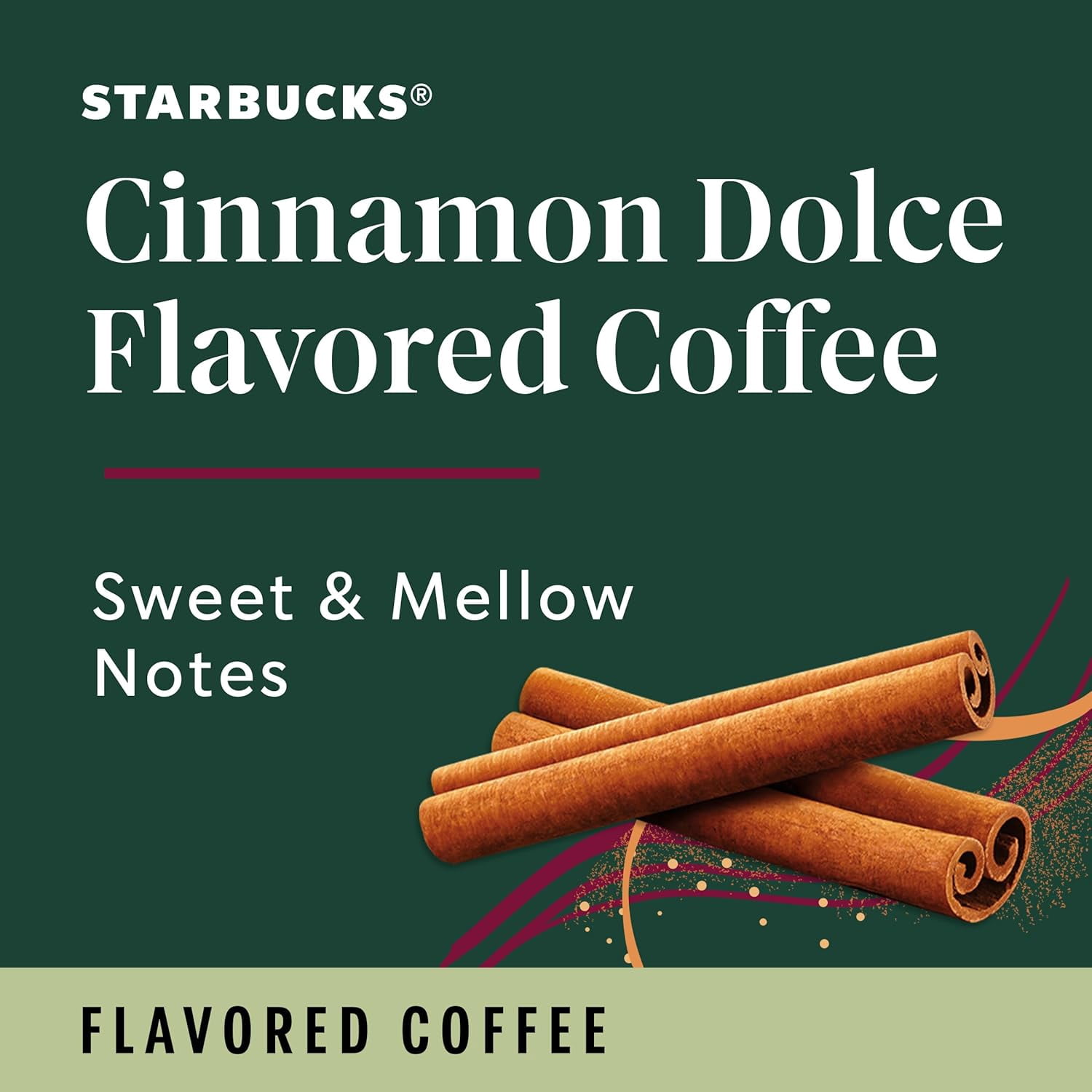 Starbucks Keurig Cinnamon Dolce Cinnamon Light Roast Coffee Pods - 22 K-Cups