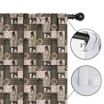 thumbnail image 4 of Blackout Kids Curtains,Multicolor Bigfoot and Checkerboard Pattern Childrens Insulated Curtains Set Of 2,Bedroom Essentials,Toddler Room Decor 42x84in(106x213cm), 4 of 5