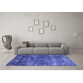 thumbnail image 3 of Ahgly Company Indoor Square Oriental Blue Industrial Area Rugs, 4' Square, 3 of 4