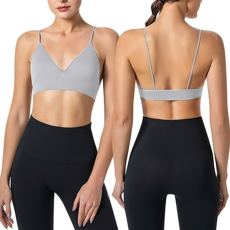

gvdentm Wirefree Bra with Support Full-Coverage Wireless Bra for Everyday Comfort Bras Gray S