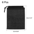 thumbnail image 2 of 32x22cm Fiber Cloth Single Drawstring Storage Bag, Black 6 Pack, 2 of 5
